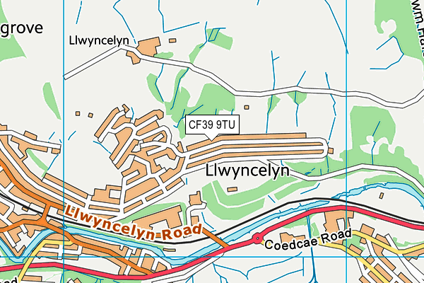 CF39 9TU map - OS VectorMap District (Ordnance Survey)