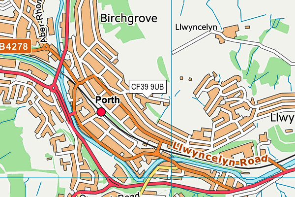 CF39 9UB map - OS VectorMap District (Ordnance Survey)