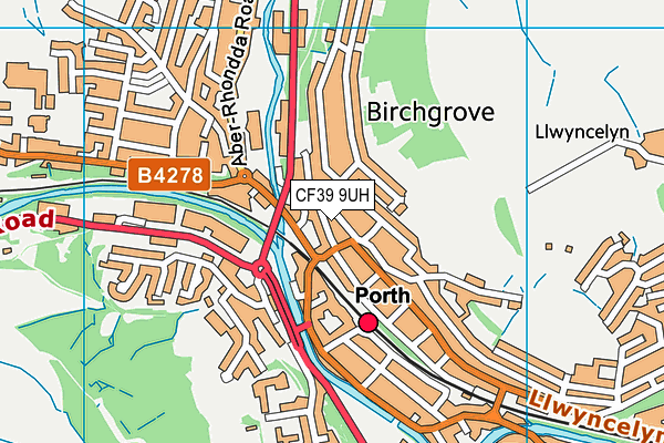 CF39 9UH map - OS VectorMap District (Ordnance Survey)