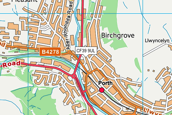 CF39 9UL map - OS VectorMap District (Ordnance Survey)