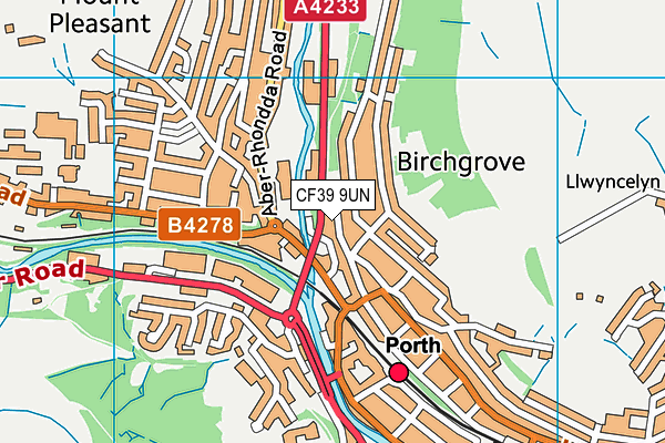 CF39 9UN map - OS VectorMap District (Ordnance Survey)