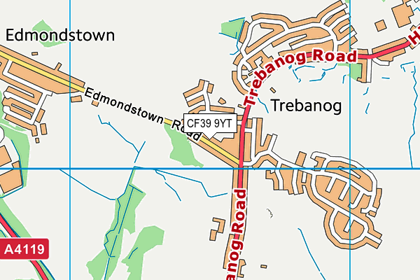 CF39 9YT map - OS VectorMap District (Ordnance Survey)