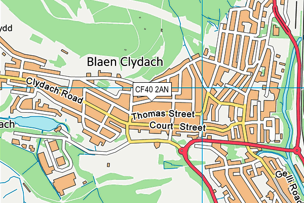 CF40 2AN map - OS VectorMap District (Ordnance Survey)