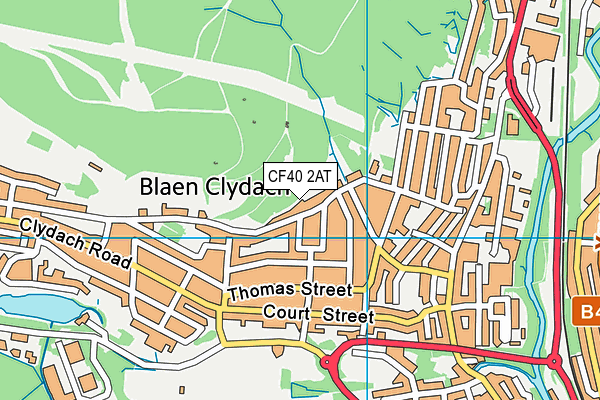 CF40 2AT map - OS VectorMap District (Ordnance Survey)