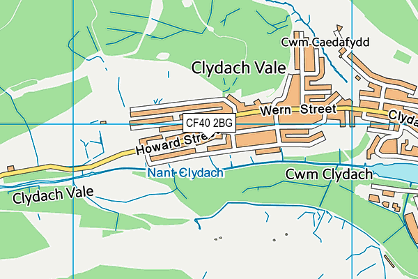 CF40 2BG map - OS VectorMap District (Ordnance Survey)