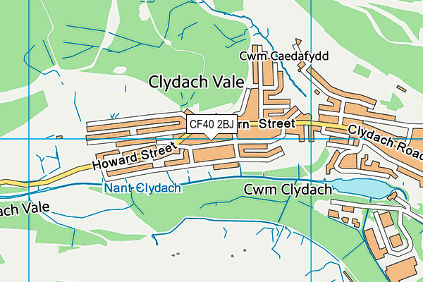 CF40 2BJ map - OS VectorMap District (Ordnance Survey)