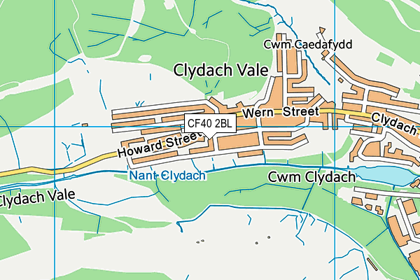 CF40 2BL map - OS VectorMap District (Ordnance Survey)