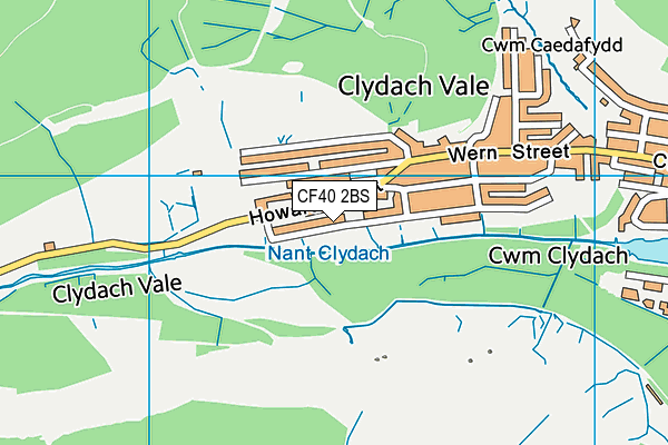 CF40 2BS map - OS VectorMap District (Ordnance Survey)