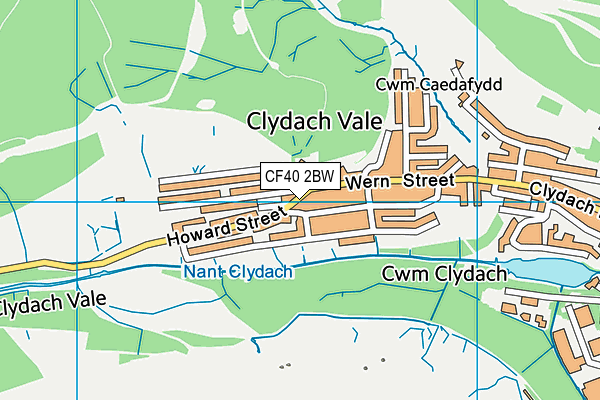 CF40 2BW map - OS VectorMap District (Ordnance Survey)