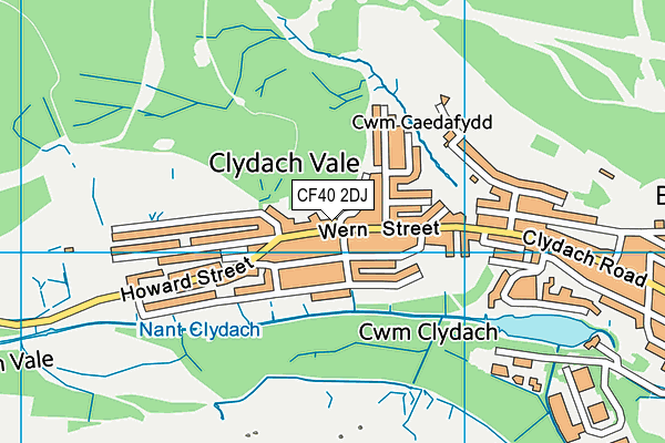 CF40 2DJ map - OS VectorMap District (Ordnance Survey)