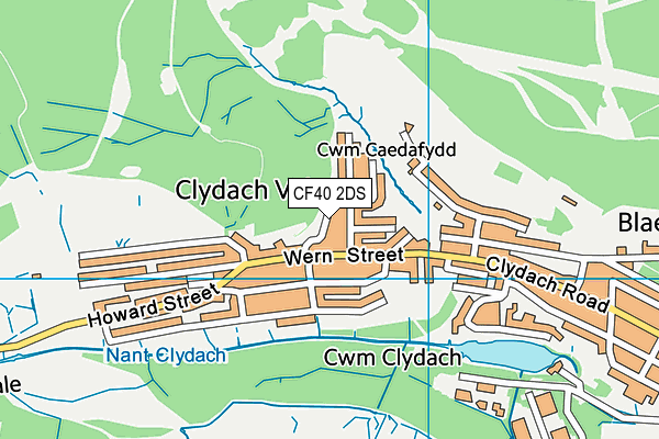 CF40 2DS map - OS VectorMap District (Ordnance Survey)