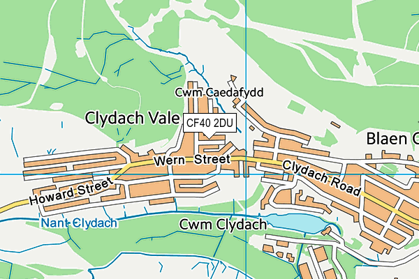 CF40 2DU map - OS VectorMap District (Ordnance Survey)