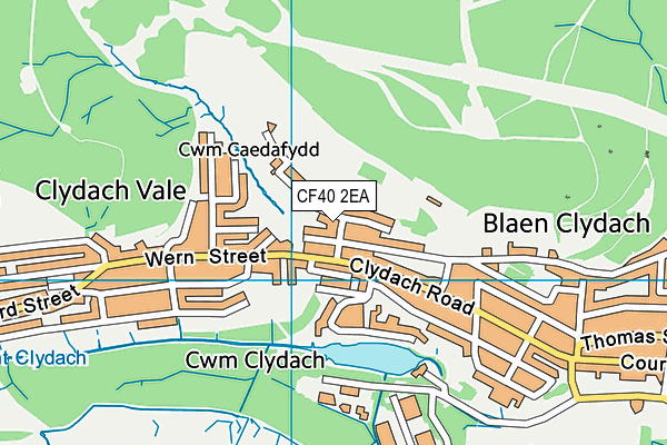 CF40 2EA map - OS VectorMap District (Ordnance Survey)