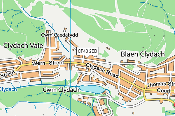 CF40 2ED map - OS VectorMap District (Ordnance Survey)