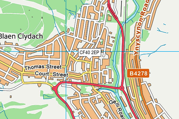 CF40 2EP map - OS VectorMap District (Ordnance Survey)