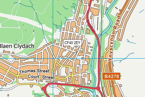 CF40 2EY map - OS VectorMap District (Ordnance Survey)