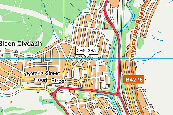 CF40 2HA map - OS VectorMap District (Ordnance Survey)