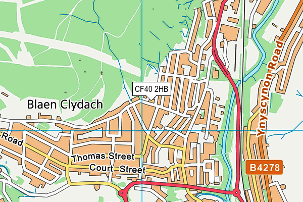 CF40 2HB map - OS VectorMap District (Ordnance Survey)