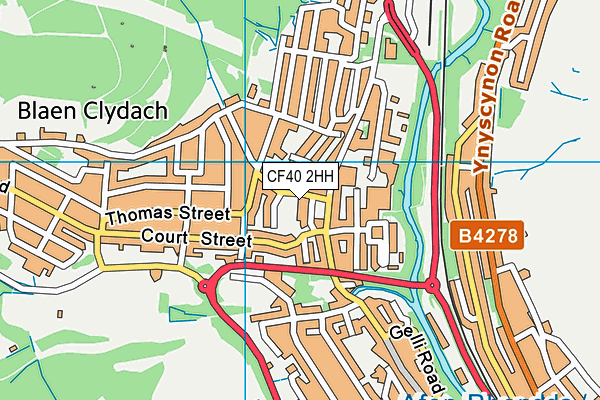 CF40 2HH map - OS VectorMap District (Ordnance Survey)