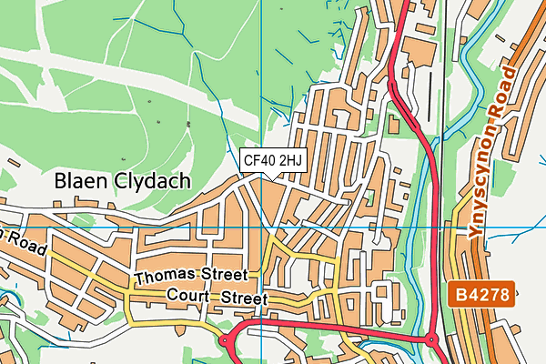 CF40 2HJ map - OS VectorMap District (Ordnance Survey)