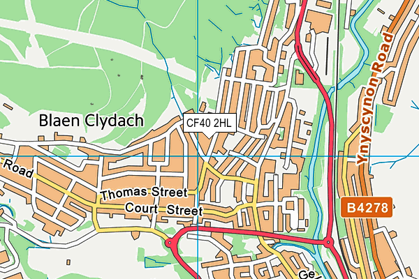Llwynypia Primary School map (CF40 2HL) - OS VectorMap District (Ordnance Survey)