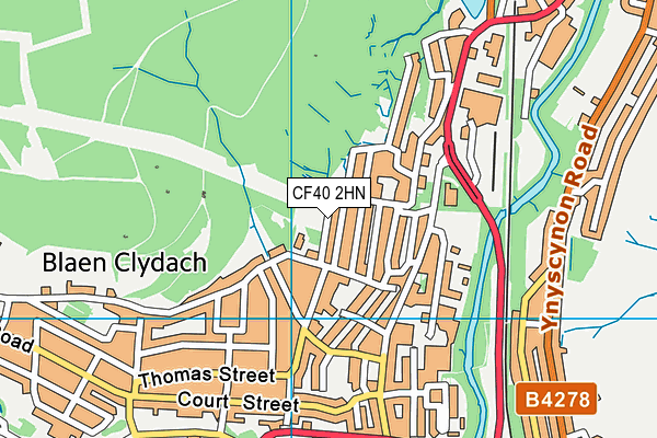 CF40 2HN map - OS VectorMap District (Ordnance Survey)