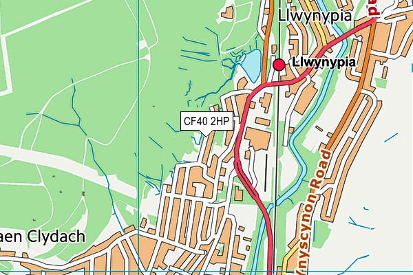 CF40 2HP map - OS VectorMap District (Ordnance Survey)