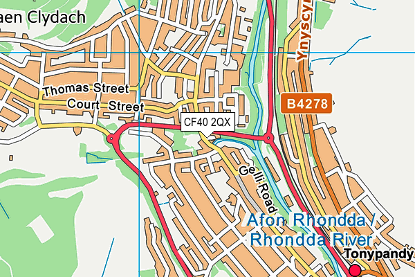 CF40 2QX map - OS VectorMap District (Ordnance Survey)