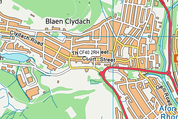 CF40 2RH map - OS VectorMap District (Ordnance Survey)