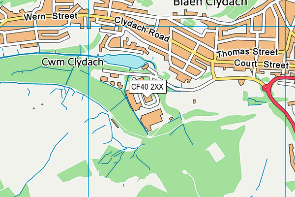 CF40 2XX map - OS VectorMap District (Ordnance Survey)