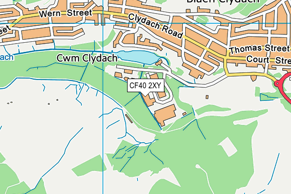 CF40 2XY map - OS VectorMap District (Ordnance Survey)