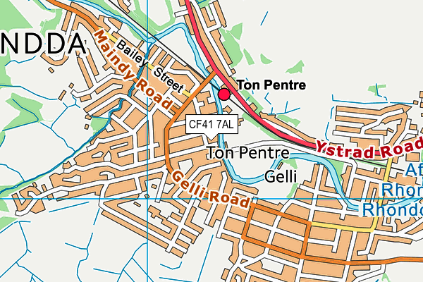 CF41 7AL map - OS VectorMap District (Ordnance Survey)