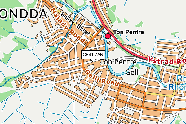 CF41 7AN map - OS VectorMap District (Ordnance Survey)