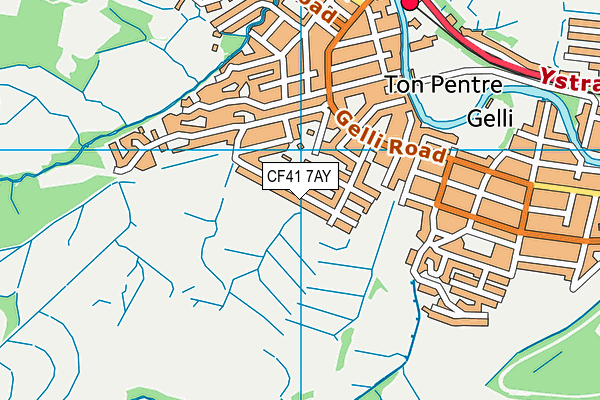 CF41 7AY map - OS VectorMap District (Ordnance Survey)