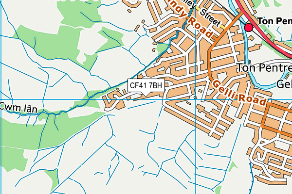 CF41 7BH map - OS VectorMap District (Ordnance Survey)