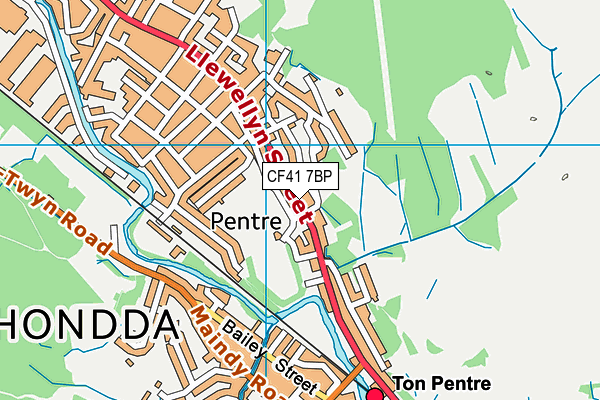 CF41 7BP map - OS VectorMap District (Ordnance Survey)