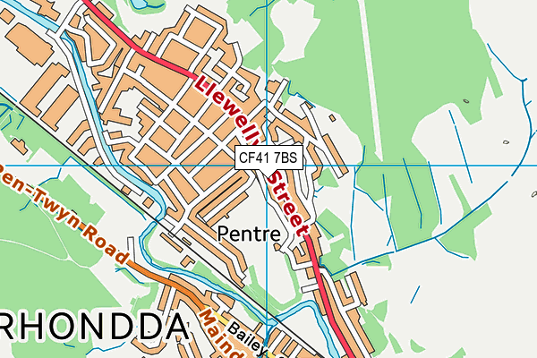 CF41 7BS map - OS VectorMap District (Ordnance Survey)