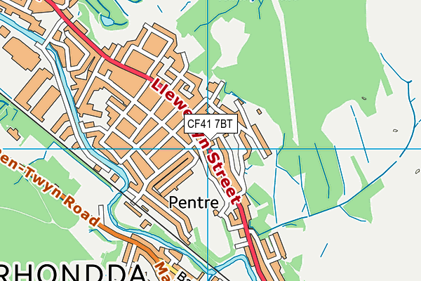 CF41 7BT map - OS VectorMap District (Ordnance Survey)