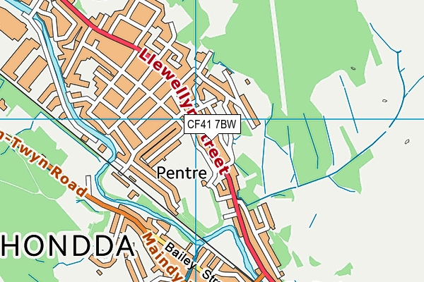 CF41 7BW map - OS VectorMap District (Ordnance Survey)