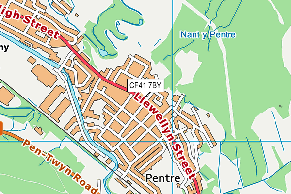 CF41 7BY map - OS VectorMap District (Ordnance Survey)