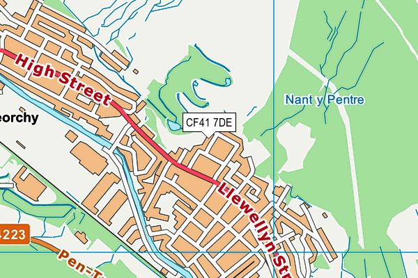 CF41 7DE map - OS VectorMap District (Ordnance Survey)