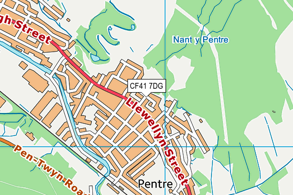 CF41 7DG map - OS VectorMap District (Ordnance Survey)