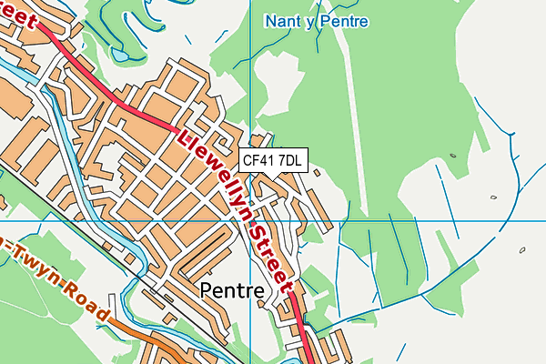 CF41 7DL map - OS VectorMap District (Ordnance Survey)