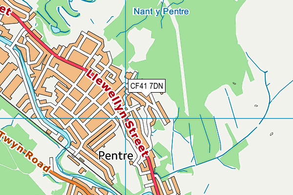 CF41 7DN map - OS VectorMap District (Ordnance Survey)