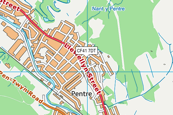 CF41 7DT map - OS VectorMap District (Ordnance Survey)