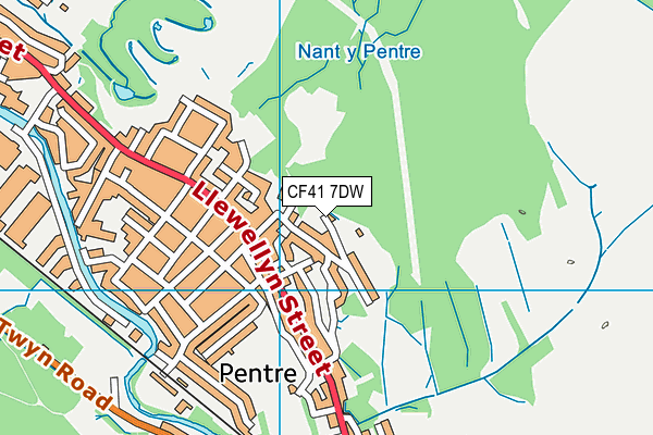 CF41 7DW map - OS VectorMap District (Ordnance Survey)