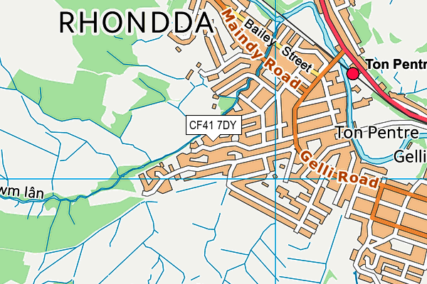 CF41 7DY map - OS VectorMap District (Ordnance Survey)