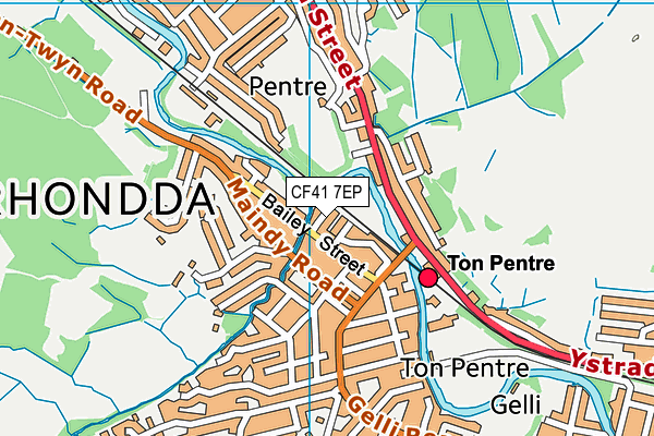 CF41 7EP map - OS VectorMap District (Ordnance Survey)