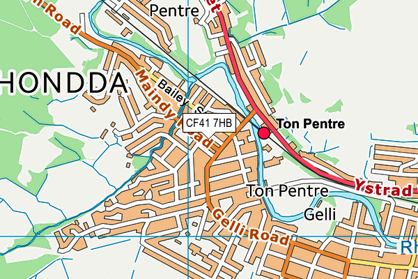 CF41 7HB map - OS VectorMap District (Ordnance Survey)