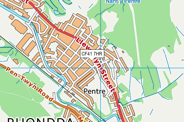 CF41 7HR map - OS VectorMap District (Ordnance Survey)